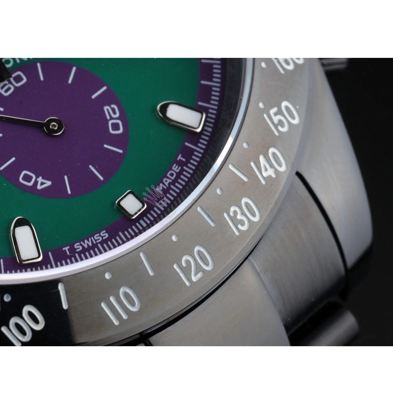 Aaa replica 80246 Rolex Daytona Green Plated Tachymeter Ion Strap Dial Stainless Steel Black Black 0529